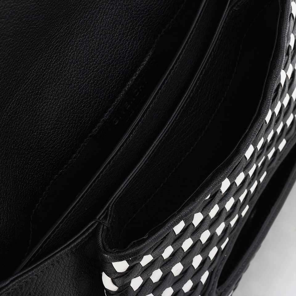 GIVENCHY-Antigona Woven Evening Clutch-BLK/WHT
