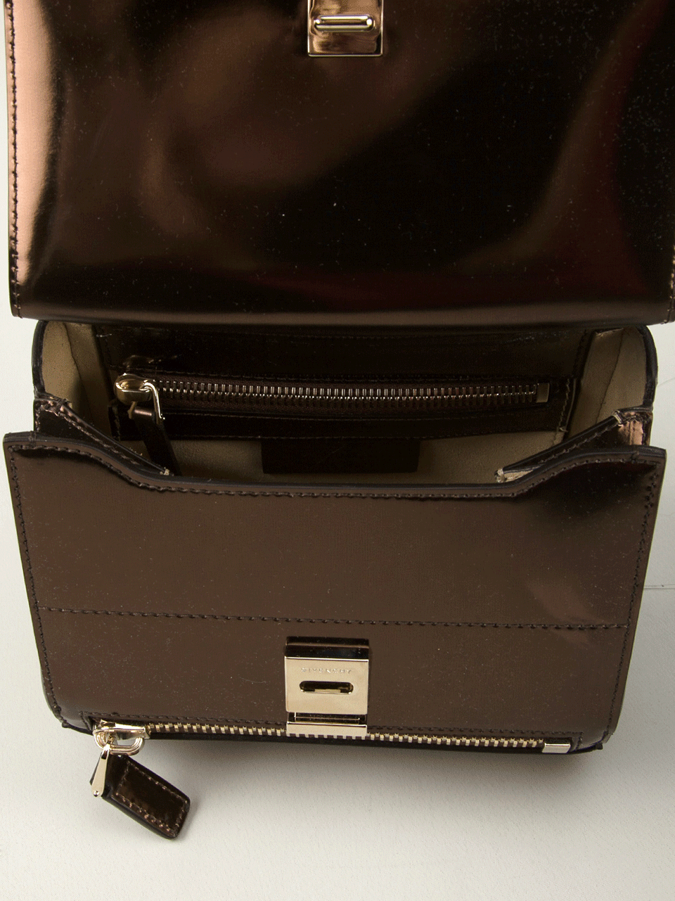 GIVENCHY-Mirrored Mini Pandora Box-BRONZE