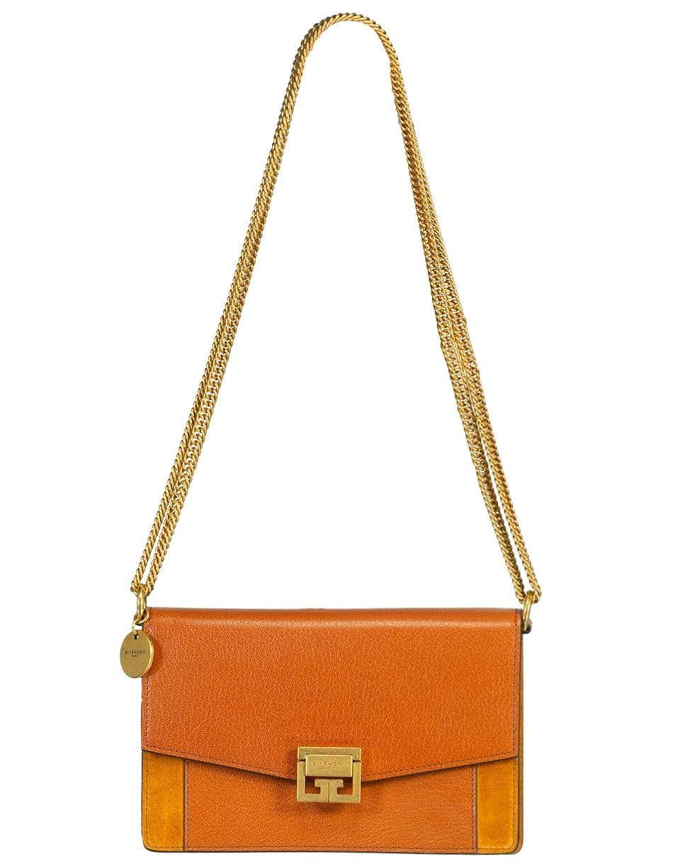 GIVENCHY-Chestnut Bicolor Mini GV3 Bag-CHESTNUT