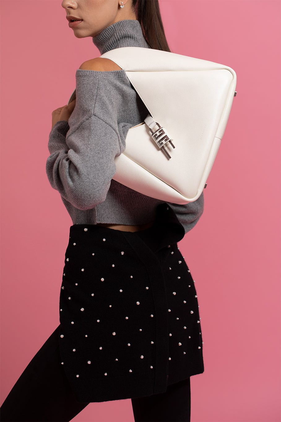 GIVENCHY-Medium Hobo Bag-IVORY