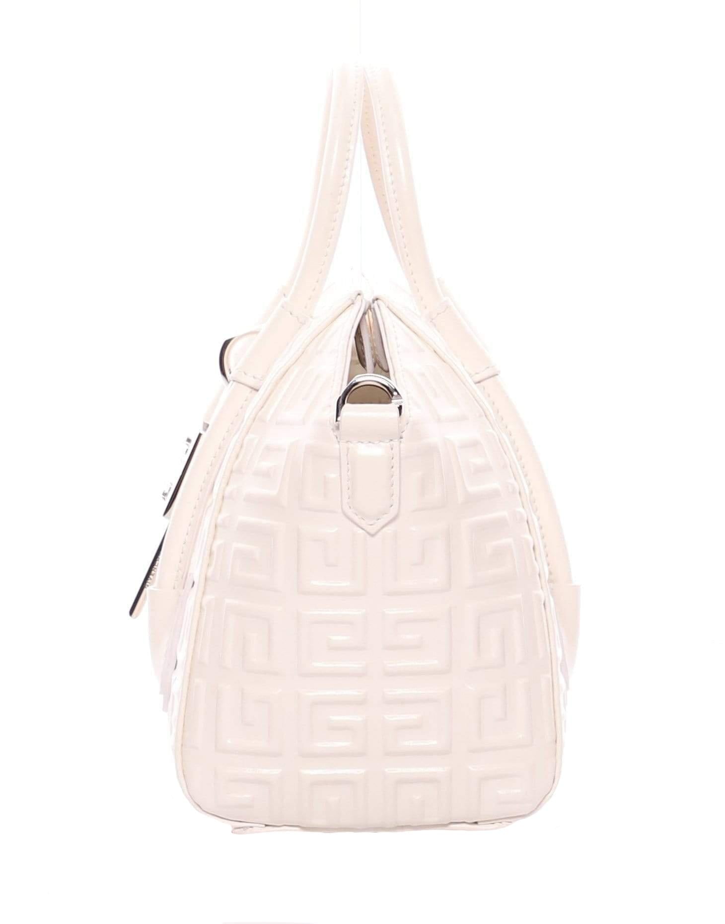GIVENCHY-Ivory Antigona Lock Mini 4G Leather Bag-IVORY