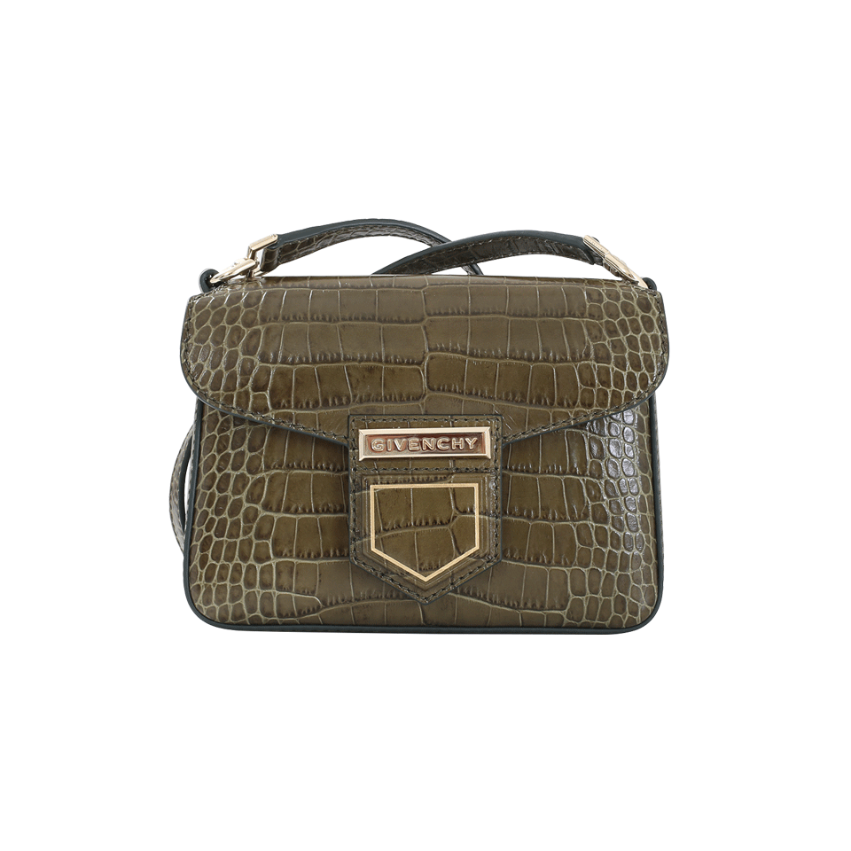 GIVENCHY-Stamped Croc Noble Mini-KHAKI