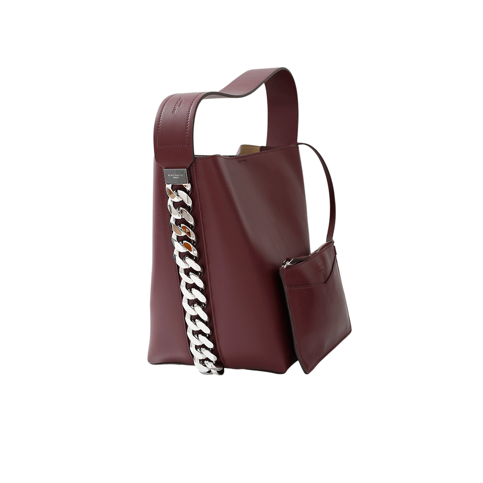 GIVENCHY-Infinity Leather Bucket Bag-OXBLOOD