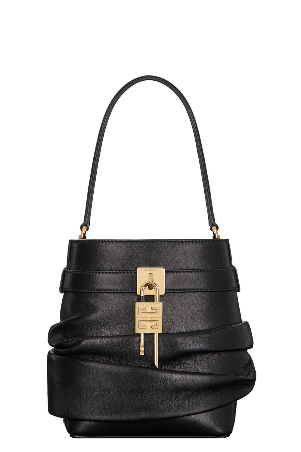 GIVENCHY-Shark Lock Slouchy Bucket Bag-BLACK