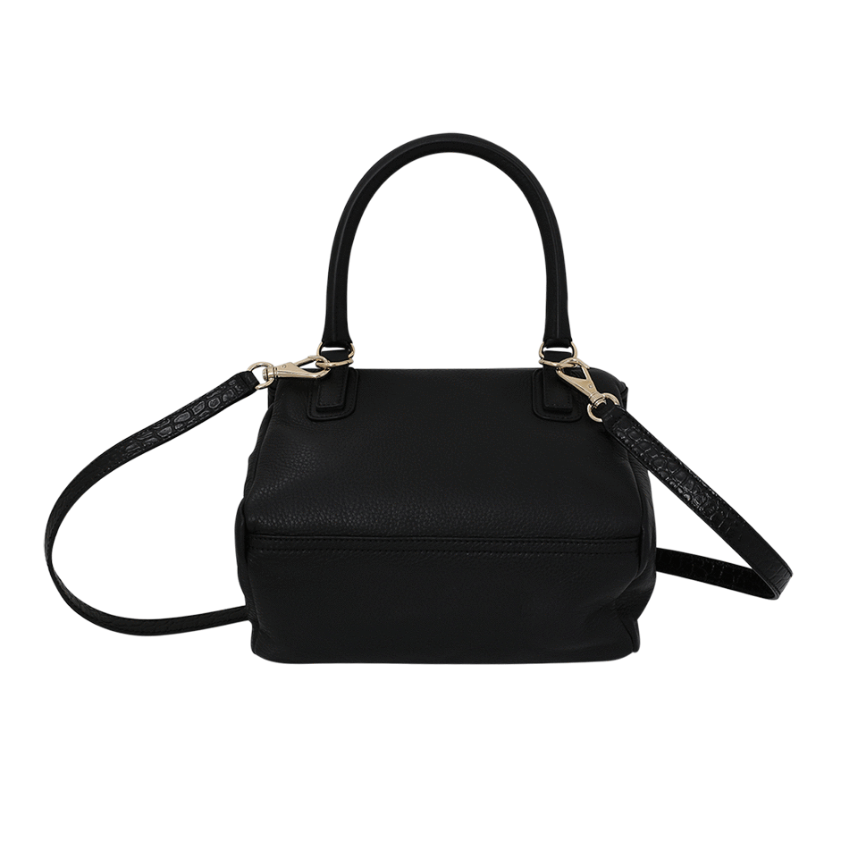 GIVENCHY-Stamped Croc Small Pandora-BLACK