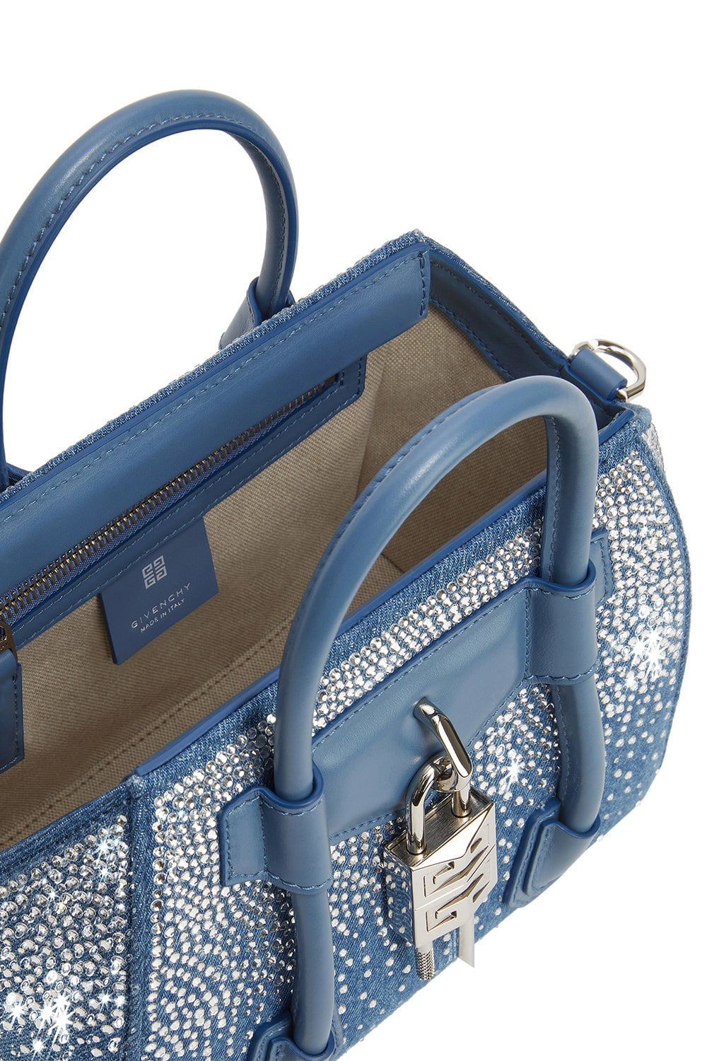 GIVENCHY-Mini Antigona Lock Bag - Denim-DENIM