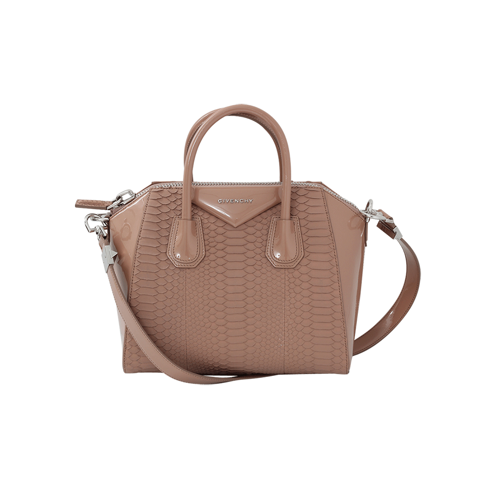 GIVENCHY-Small Python Antigona-OLD PINK