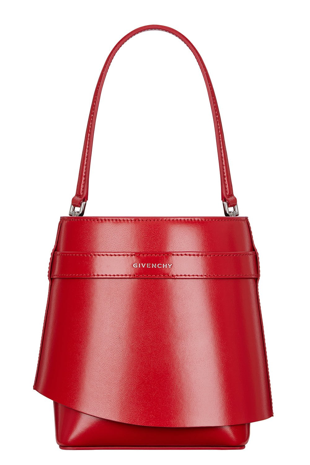 GIVENCHY-Shark Lock Bucket Bag-RED