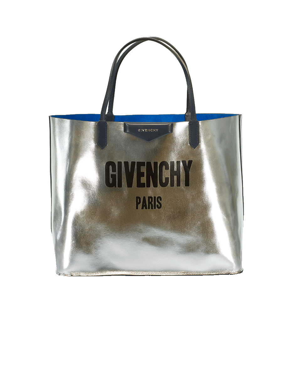 GIVENCHY-Suede Antigona Reversible Shopping Bag-BLU/SLVR