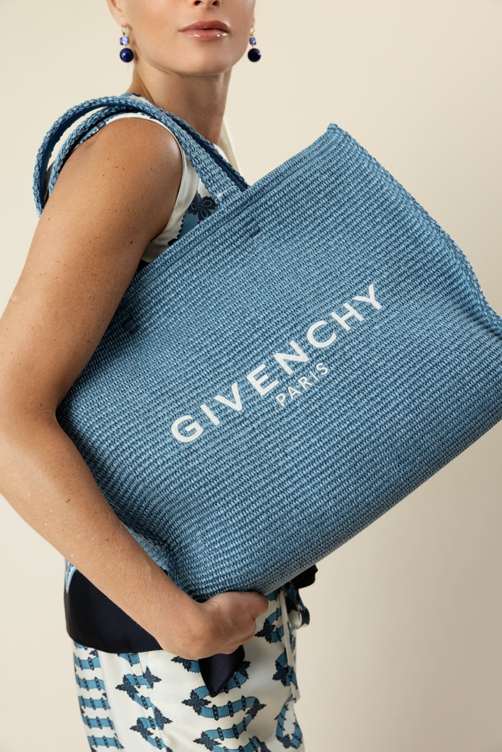 GIVENCHY-Medium Soft Tote Bag - Denim Blue-DENIMBLU