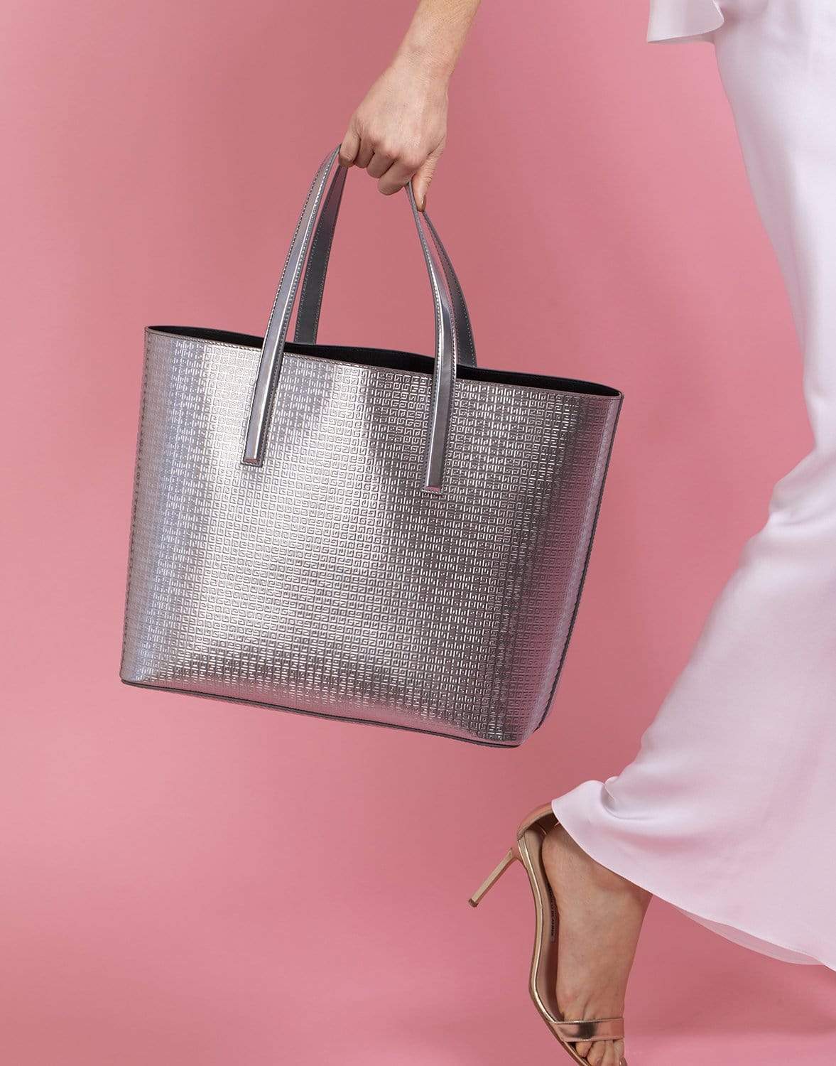 GIVENCHY-Wing Shopping Bag-SILVERY