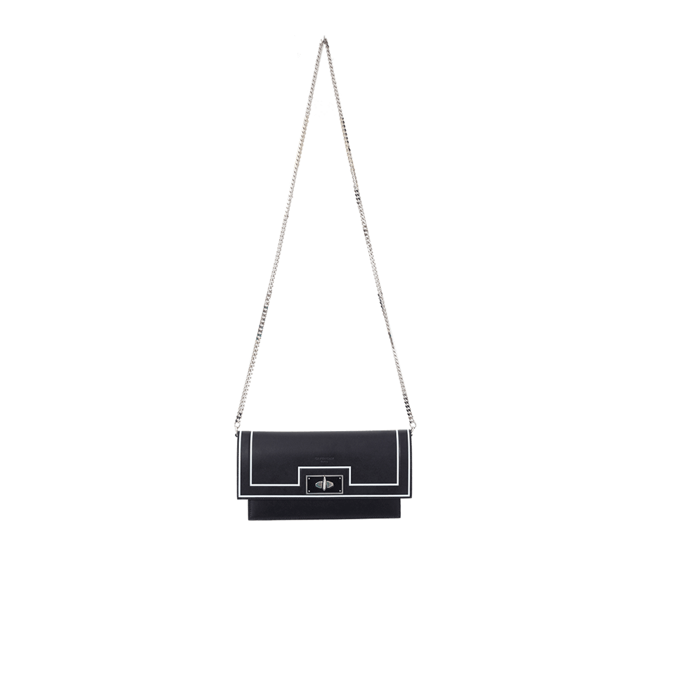 GIVENCHY-Shark Lock Wallet Purse-BLACK