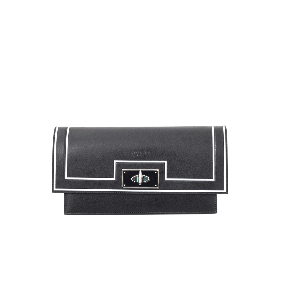 GIVENCHY-Shark Lock Wallet Purse-BLACK