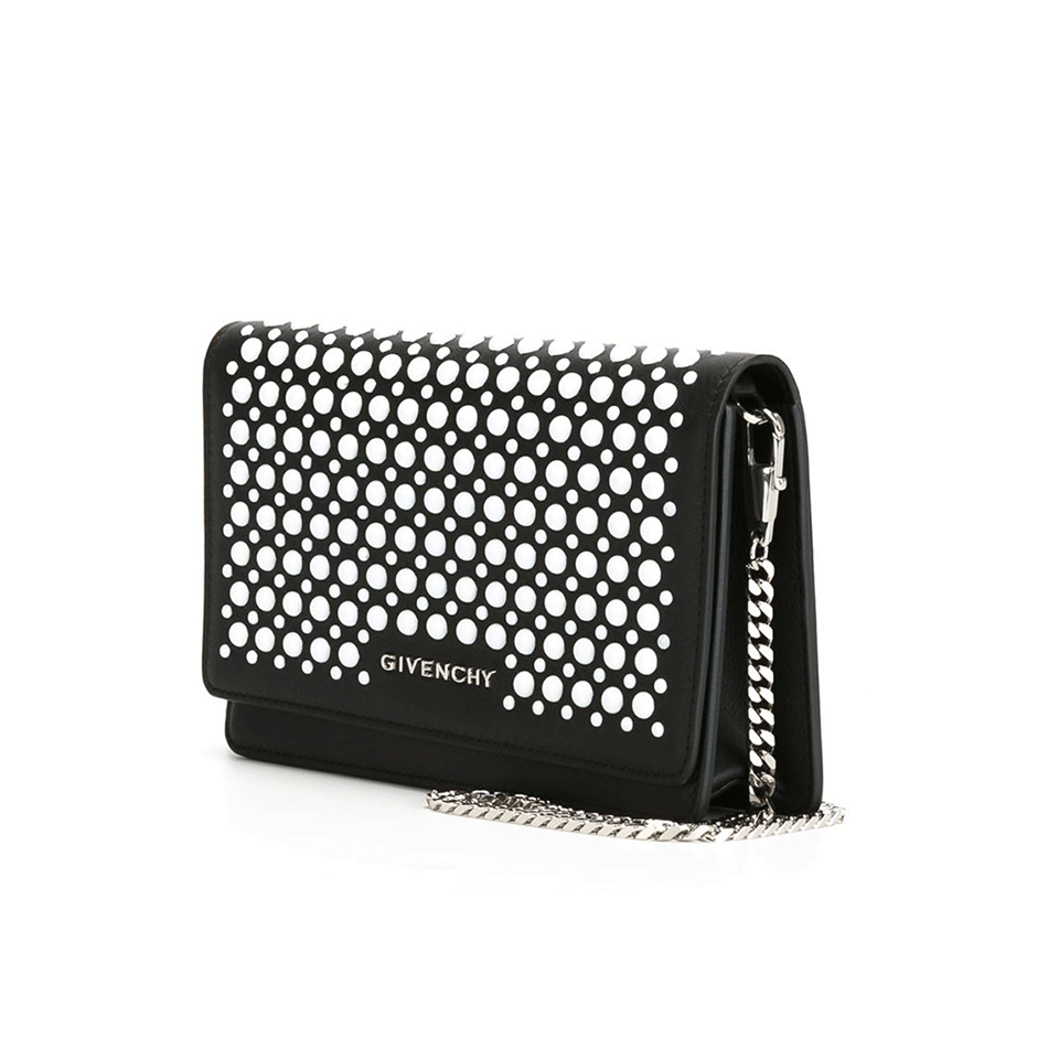 GIVENCHY-Pandora Chain Wallet-BLK/WHT