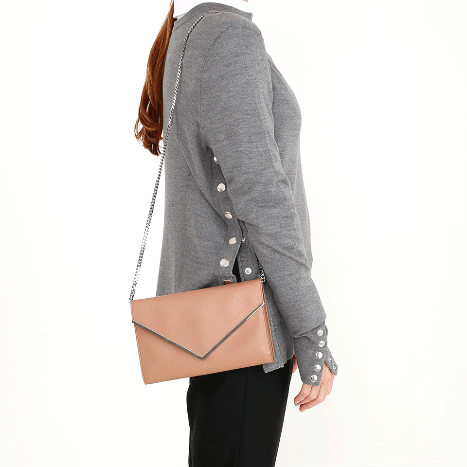 GIVENCHY-V-Flap Wallet On Chain-OLD PINK