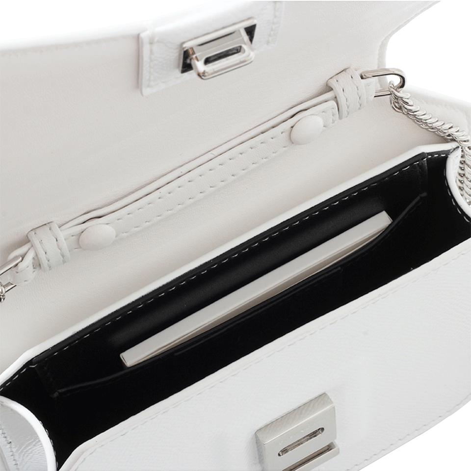 GIVENCHY-Bow-Cut Chain Wallet-WHITE