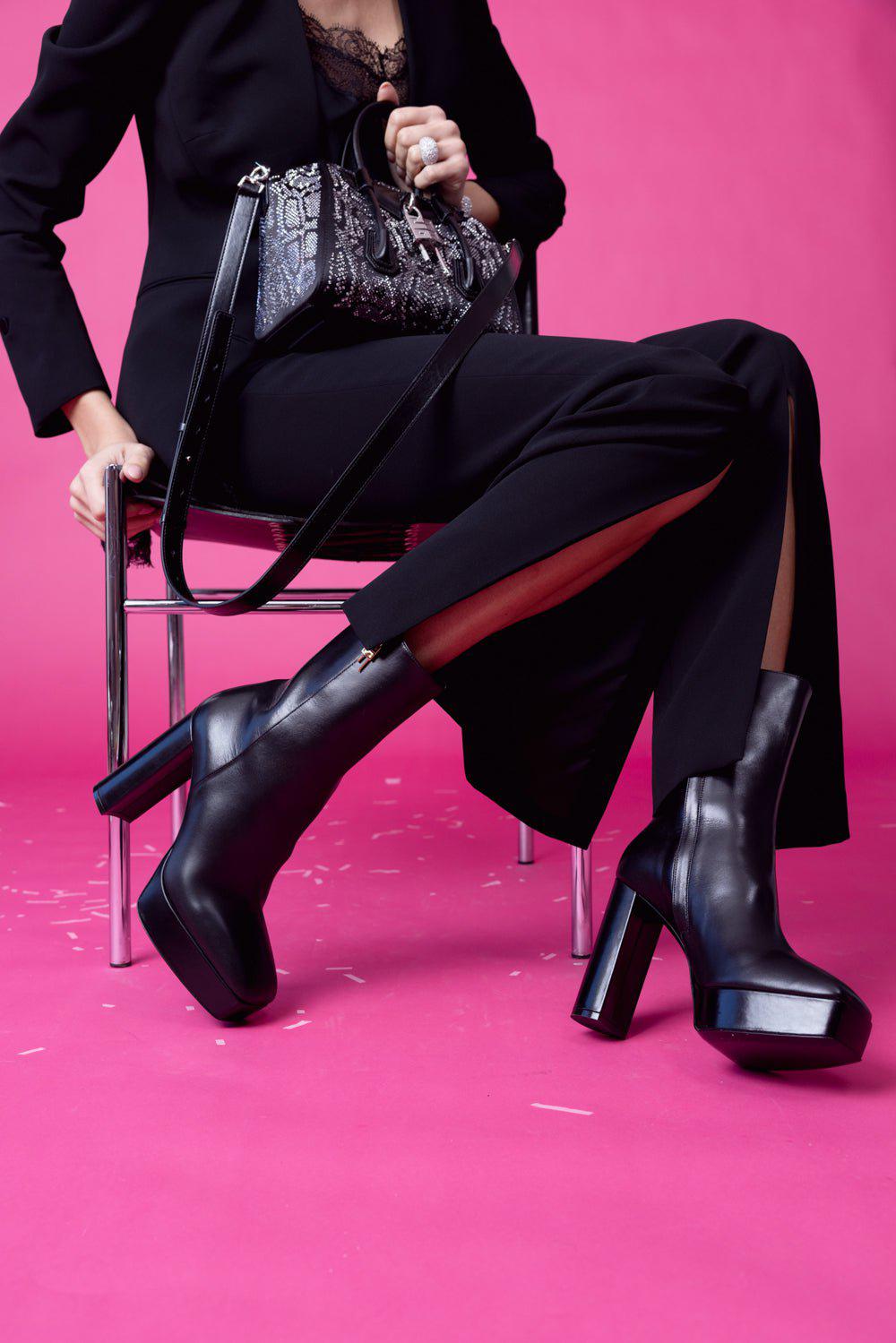 GIVENCHY-G Lock Platform Ankle Booties-