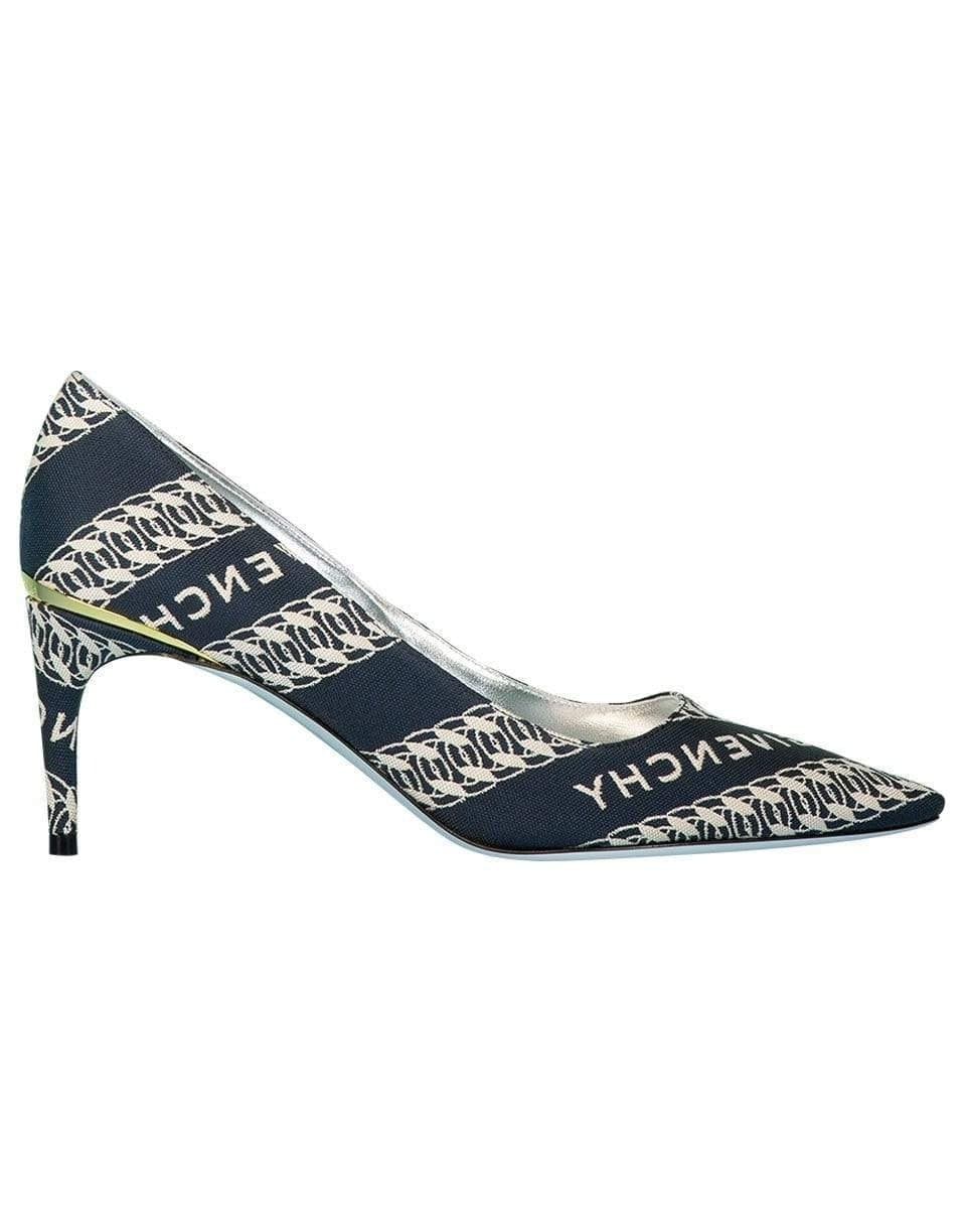 GIVENCHY-Logo Chain Canvas M-Pump-