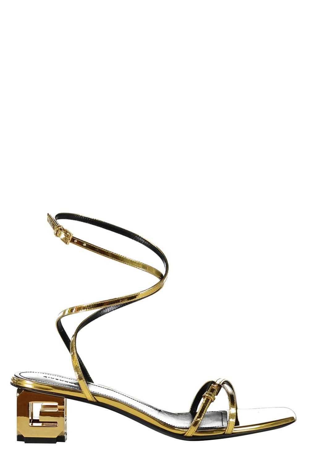 G Cube Heeled Sandals - Golden-GOLDEN-37-SHOESANDAL-GIVENCHY