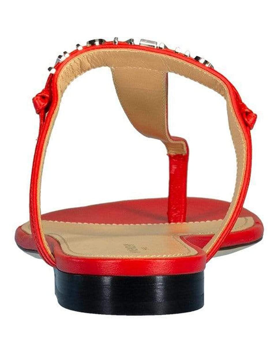 GIVENCHY-Red Elba Flat Thong Sandals-