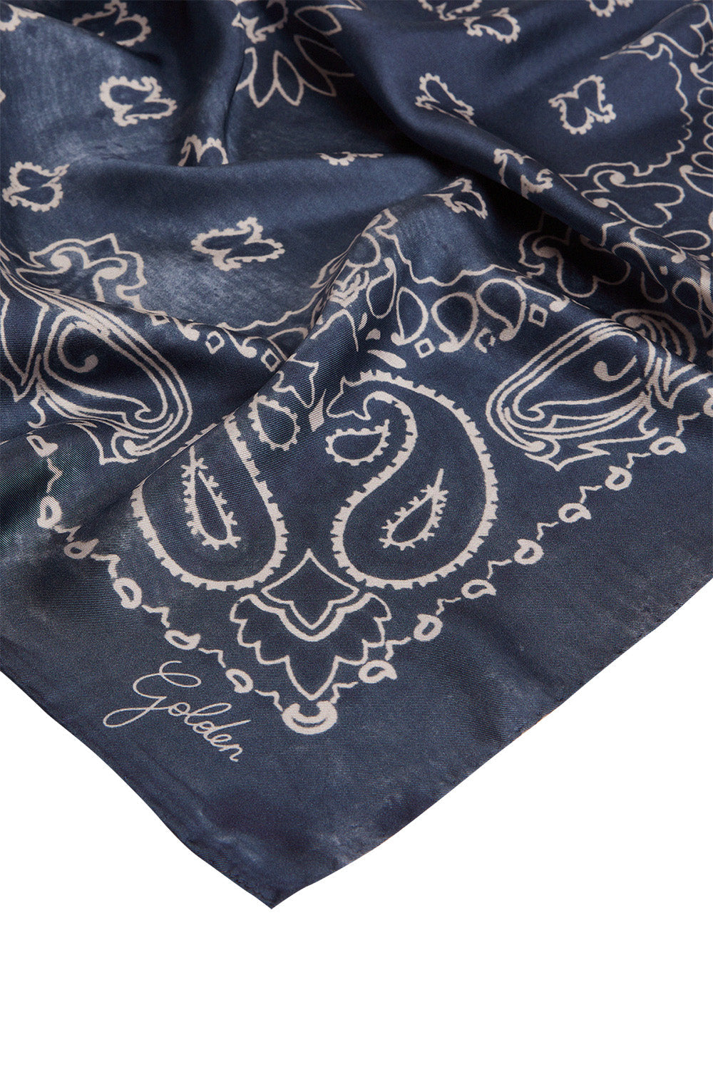 Golden Foulard Bandana - Denim Blue-DENIMBLU-O/S-ACCESSORIESCARVES-GOLDEN GOOSE