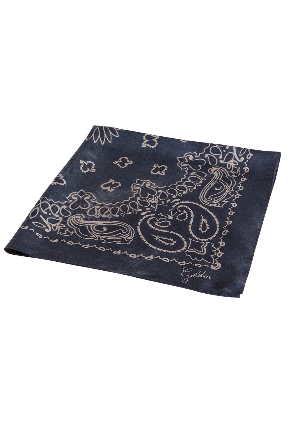 Golden Foulard Bandana - Denim Blue-DENIMBLU-O/S-ACCESSORIESCARVES-GOLDEN GOOSE