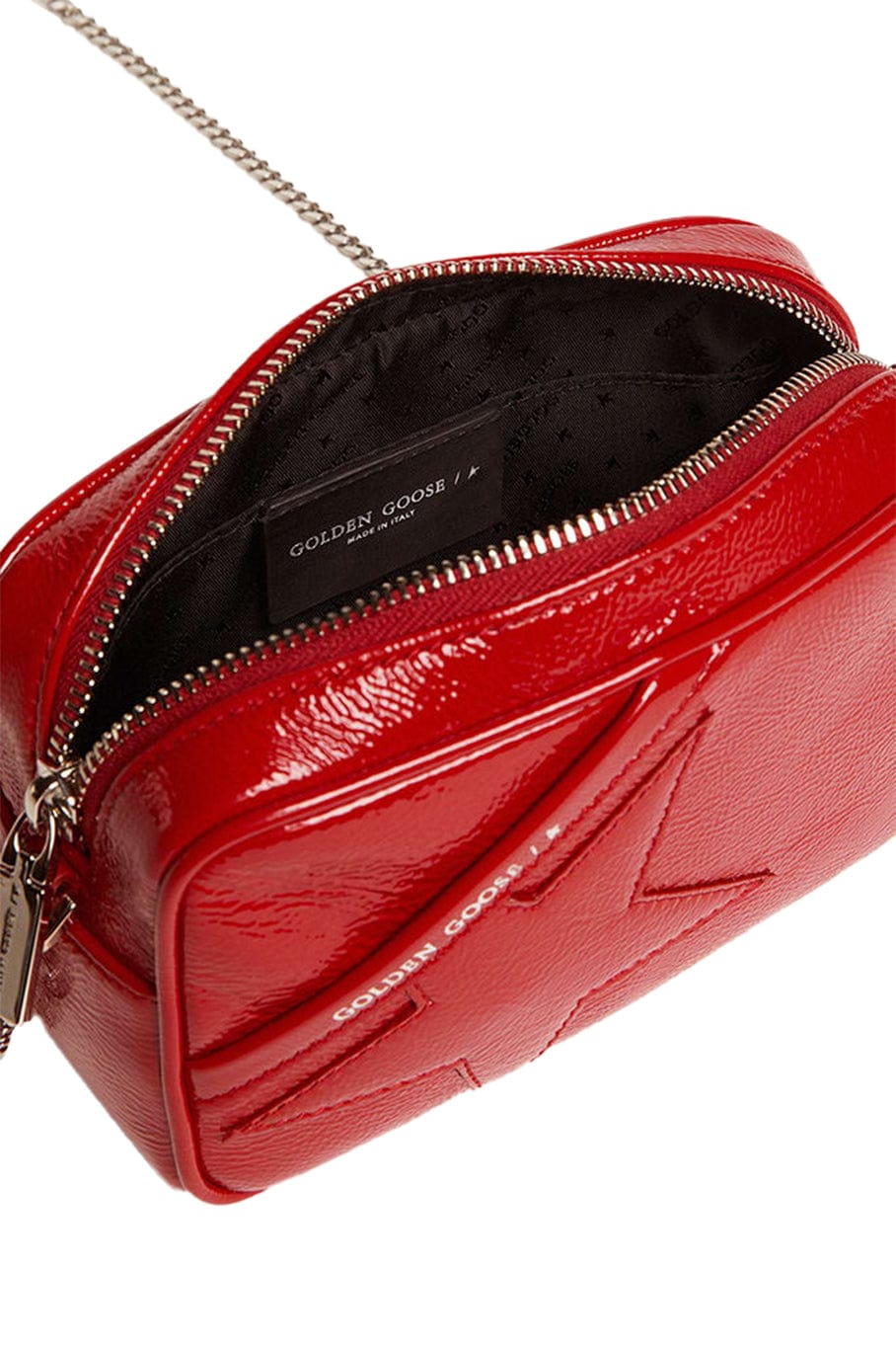 GOLDEN GOOSE-Leather Mini Star Bag-RUBYRED
