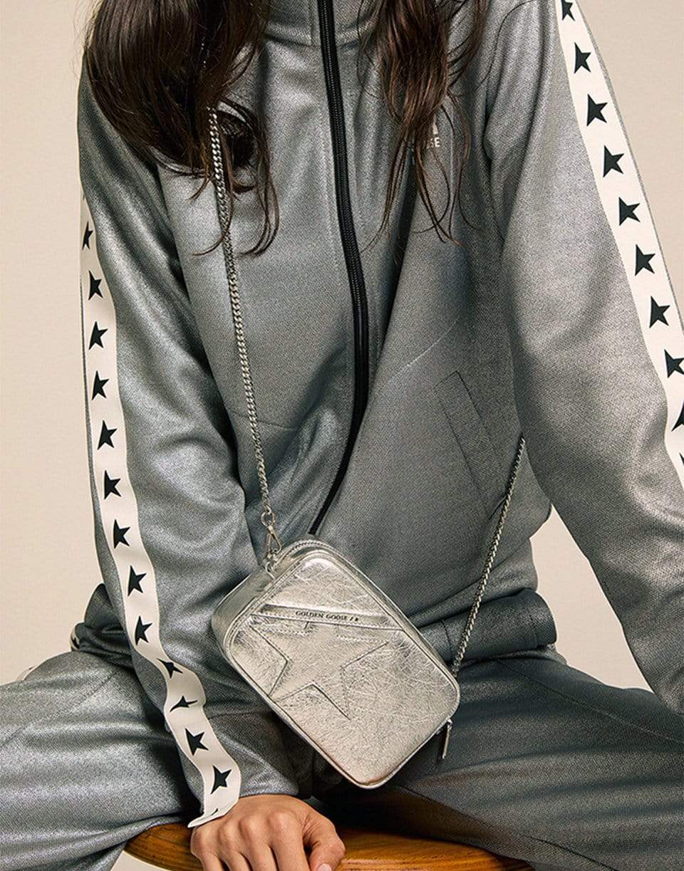 GOLDEN GOOSE-Mini Star Bag-SILVER