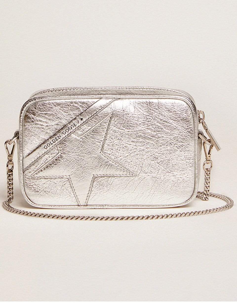 GOLDEN GOOSE-Mini Star Bag-SILVER