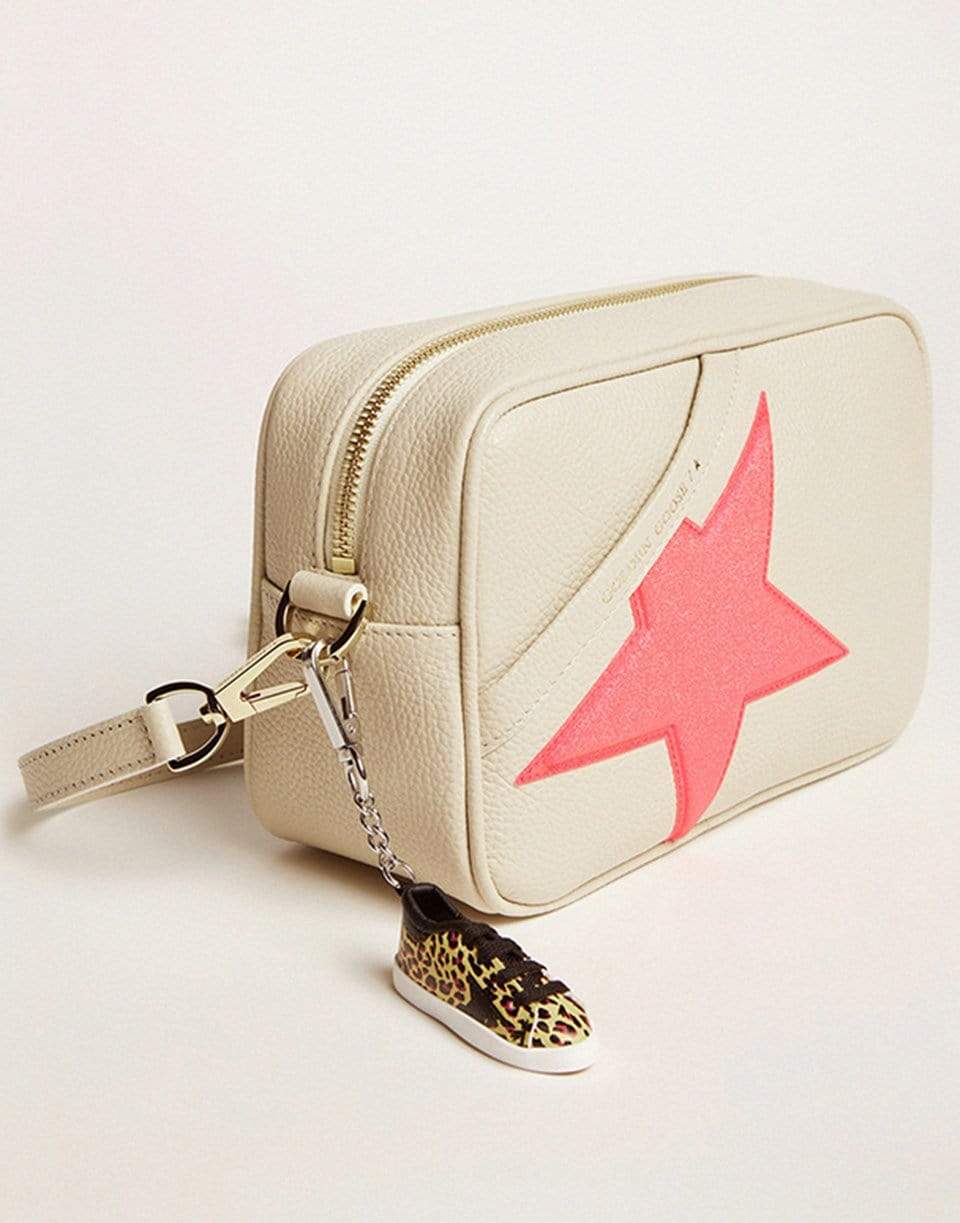 GOLDEN GOOSE-Star Bag Hammered-WHT/FUX