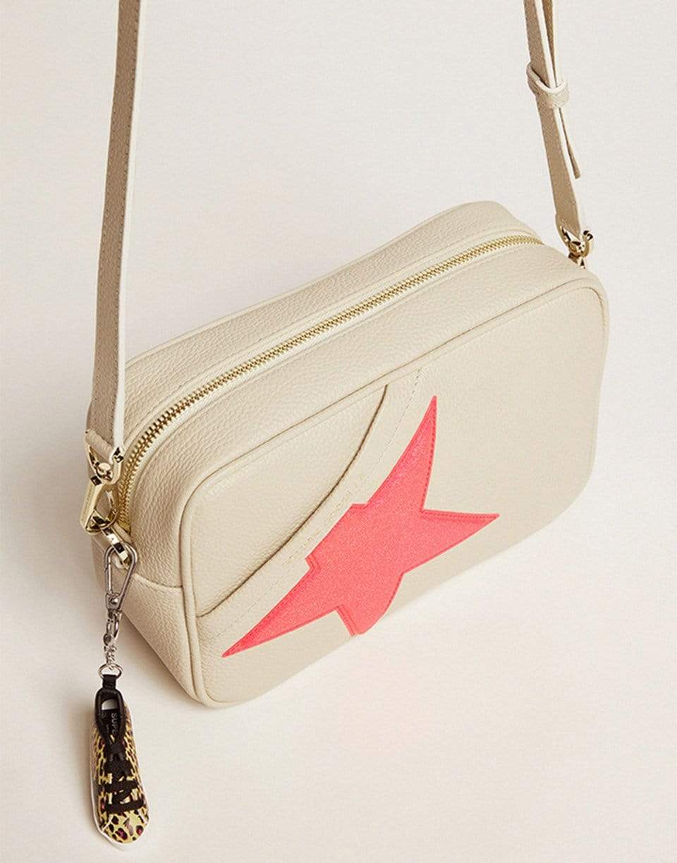 GOLDEN GOOSE-Star Bag Hammered-WHT/FUX