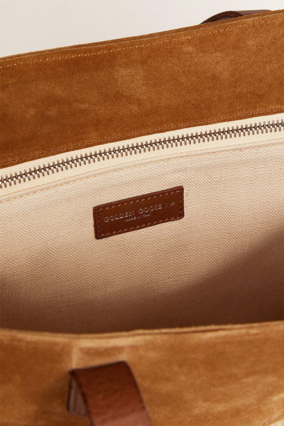GOLDEN GOOSE-California N-S Bag-CAMEL