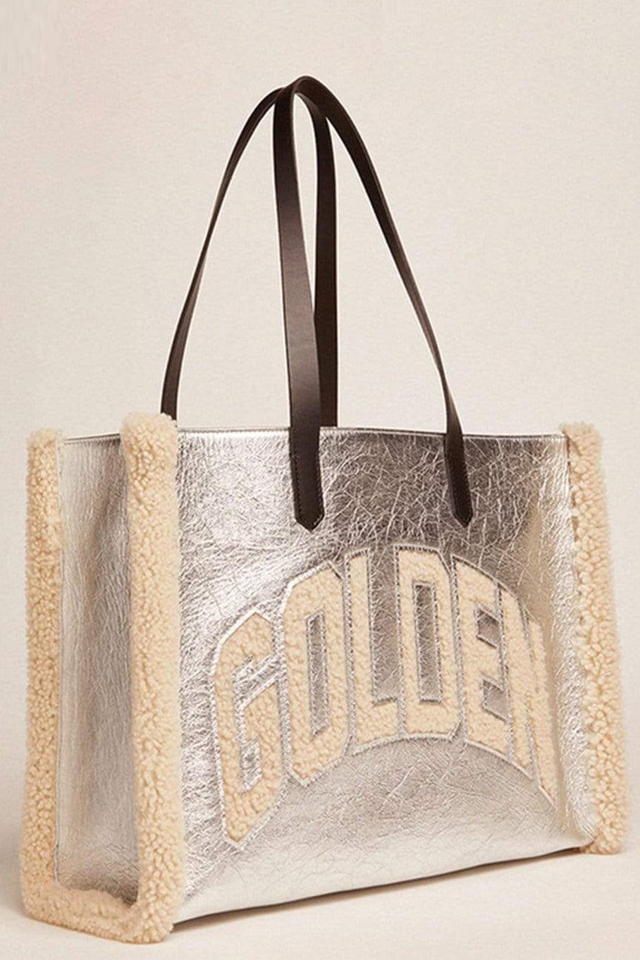 GOLDEN GOOSE-California Bag E-W "Golden"-SILVER