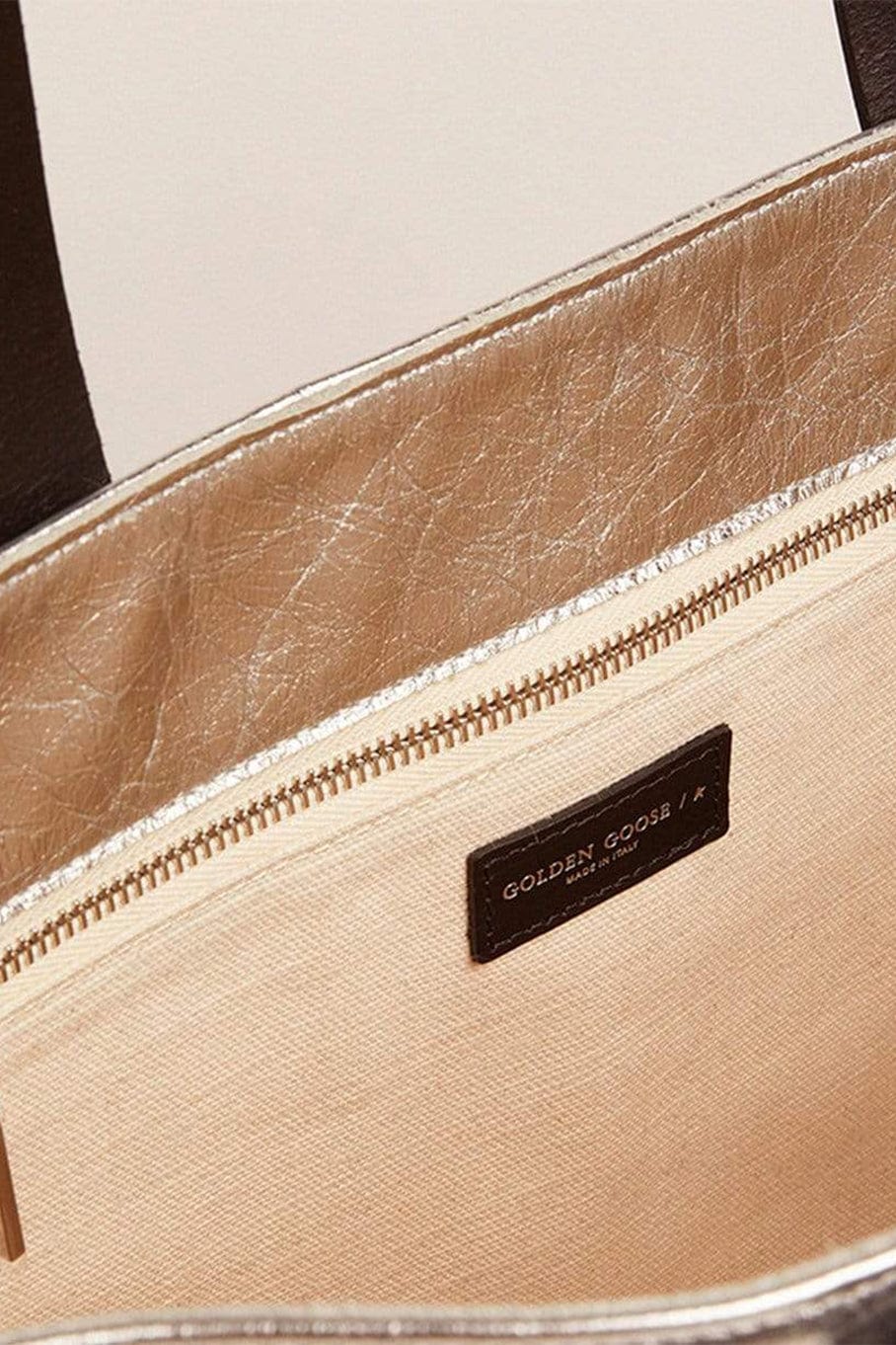 GOLDEN GOOSE-California Bag E-W "Golden"-SILVER
