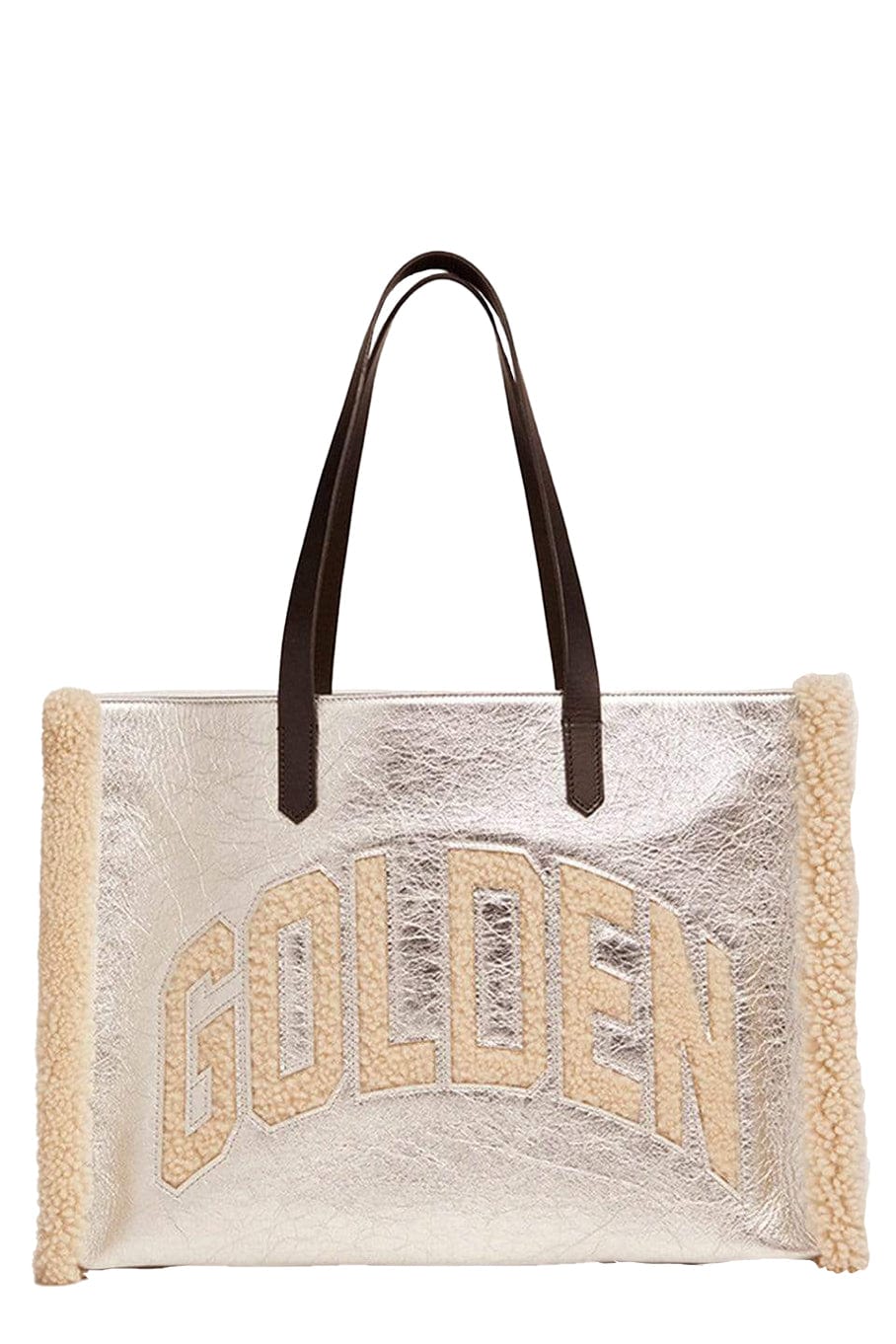 GOLDEN GOOSE-California Bag E-W "Golden"-SILVER