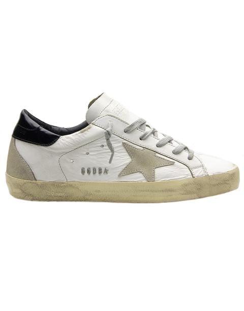 GOLDEN GOOSE-Men's White and Ice Super-Star Sneaker-