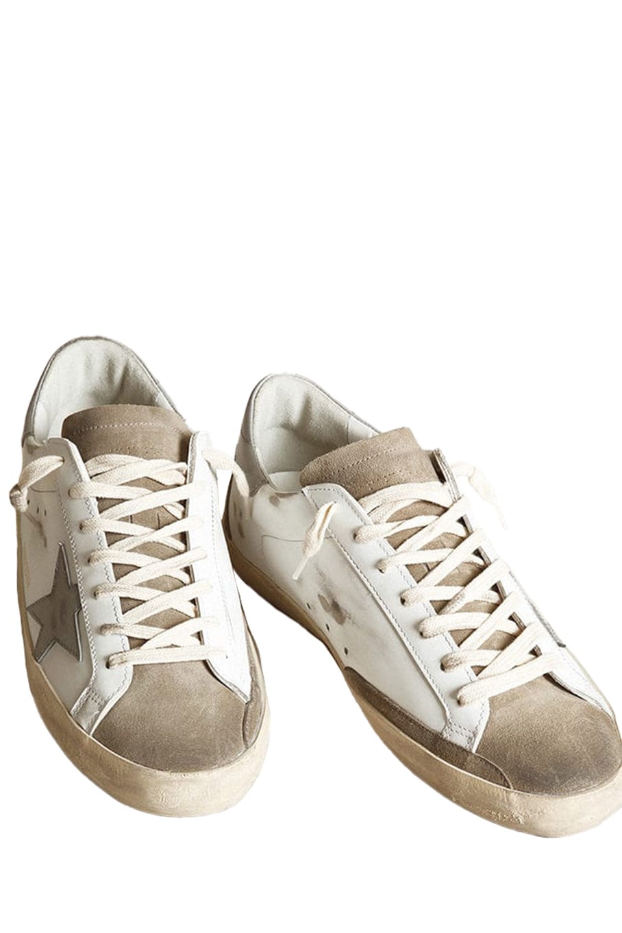 GOLDEN GOOSE-Men's Super Star Leather Sneaker - Taupe-