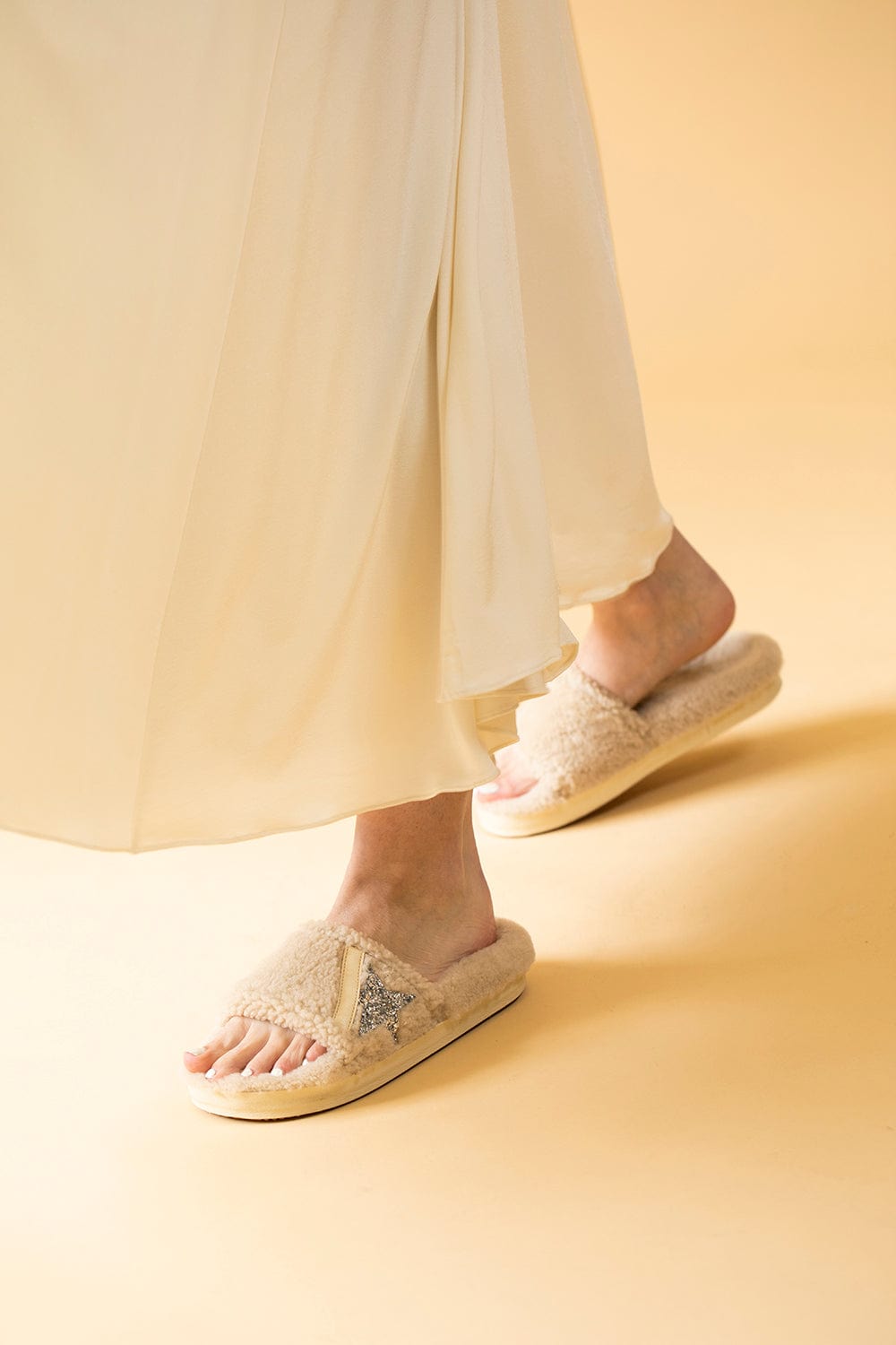 GOLDEN GOOSE-Poolstar Shearling Slide-