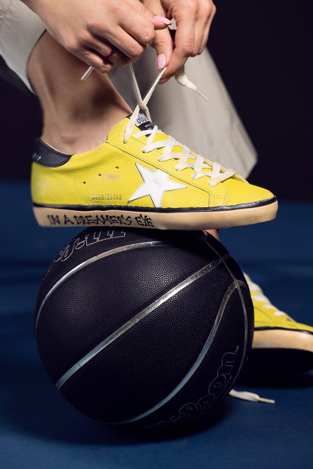 GOLDEN GOOSE-Waxed Leather Super Star Sneaker-
