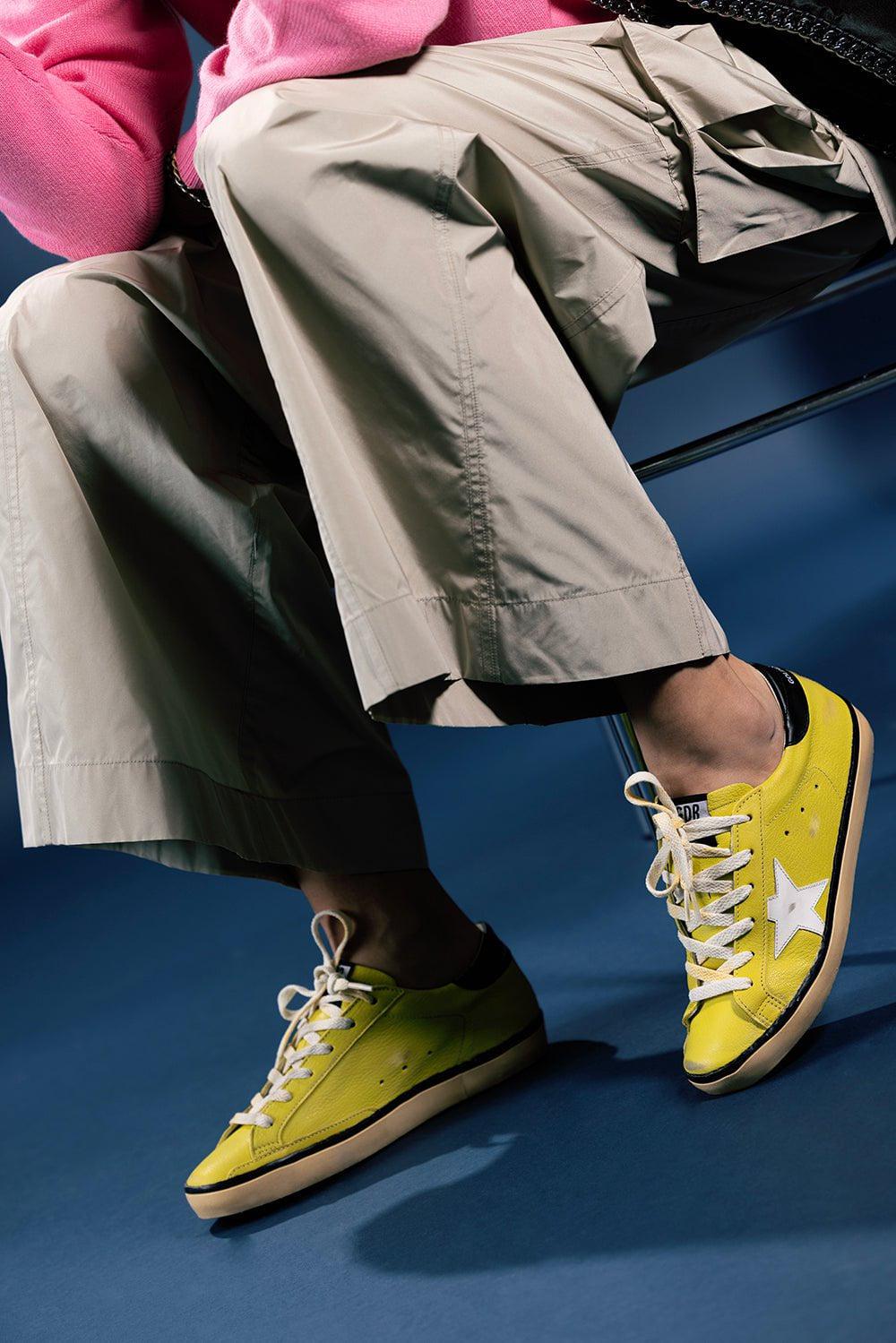 GOLDEN GOOSE-Waxed Leather Super Star Sneaker-