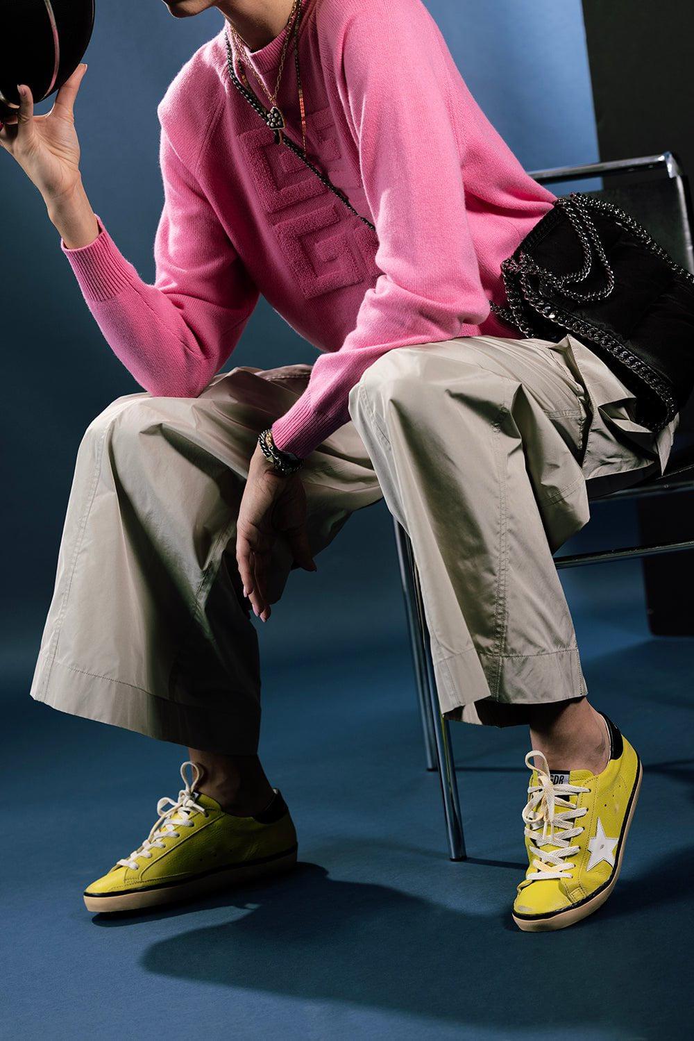 GOLDEN GOOSE-Waxed Leather Super Star Sneaker-