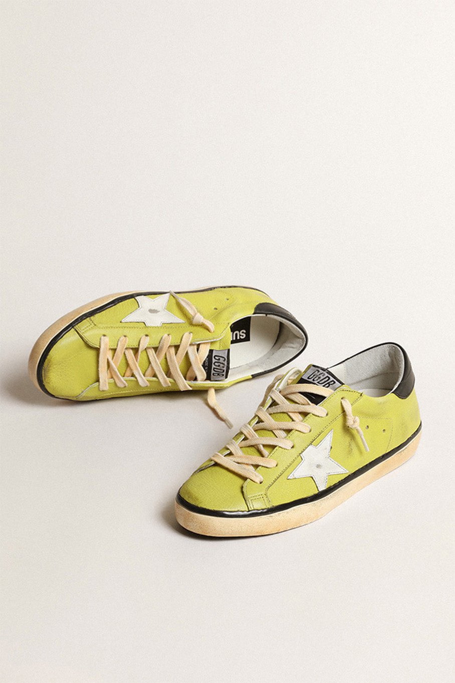 GOLDEN GOOSE-Waxed Leather Super Star Sneaker-