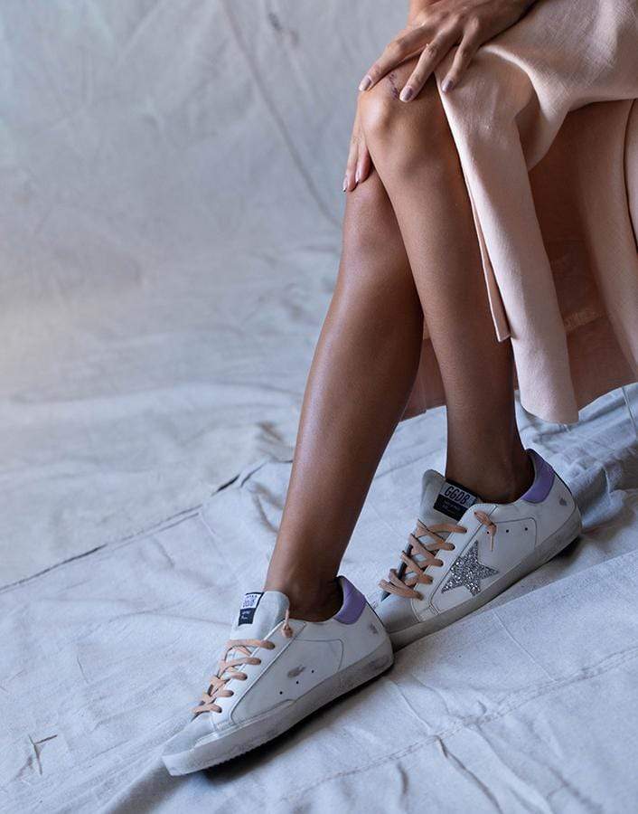 GOLDEN GOOSE-Super-Star Glitter Sneaker-