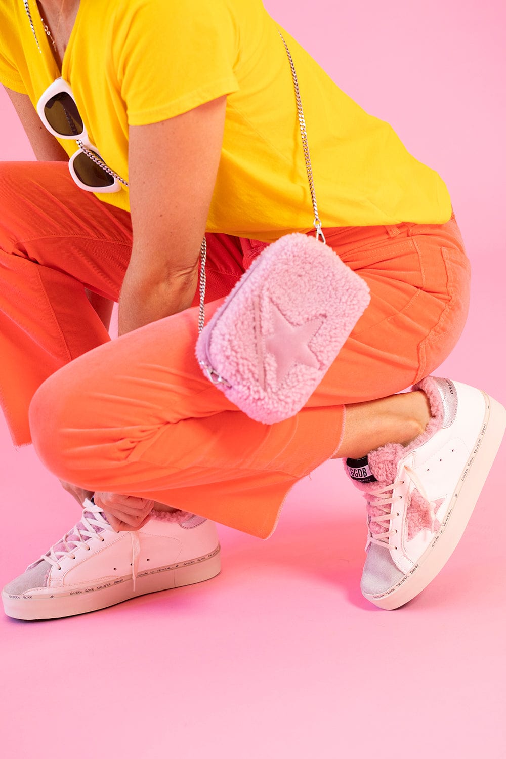 GOLDEN GOOSE-Hi Star Shearling Sneaker-