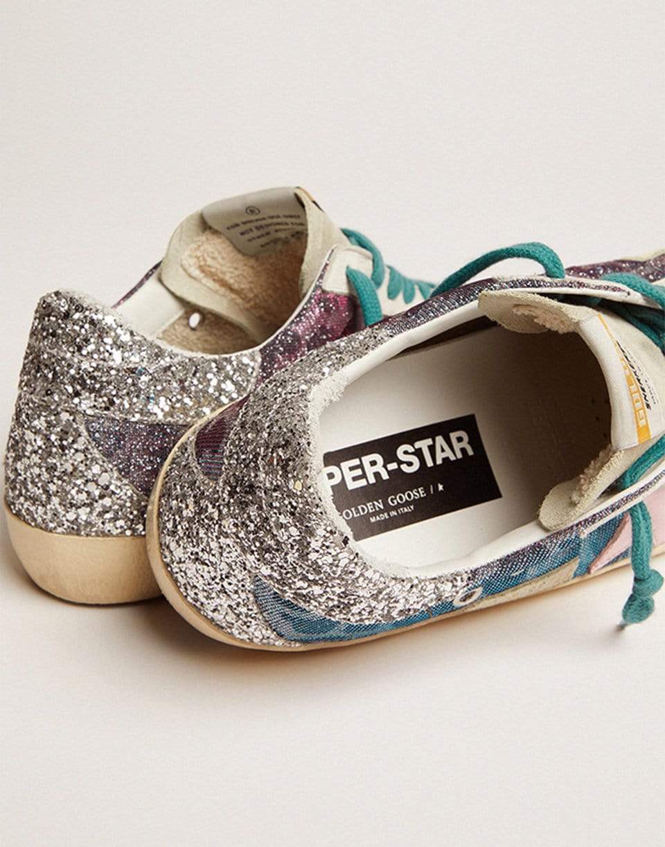 GOLDEN GOOSE-Super-Star Lurex Leopard Sneaker-