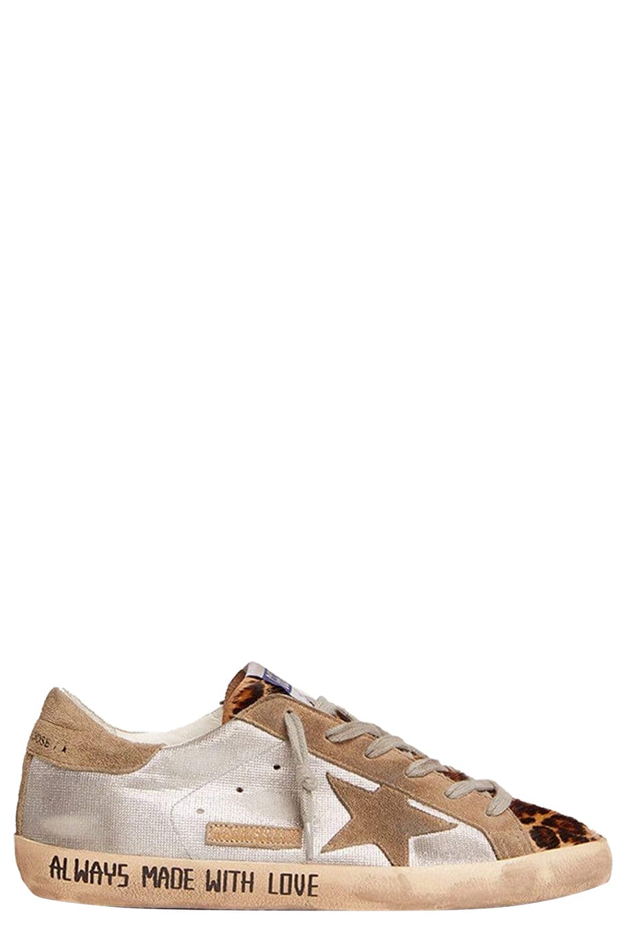 GOLDEN GOOSE-Super-Star Checkered Leopard Sneaker-