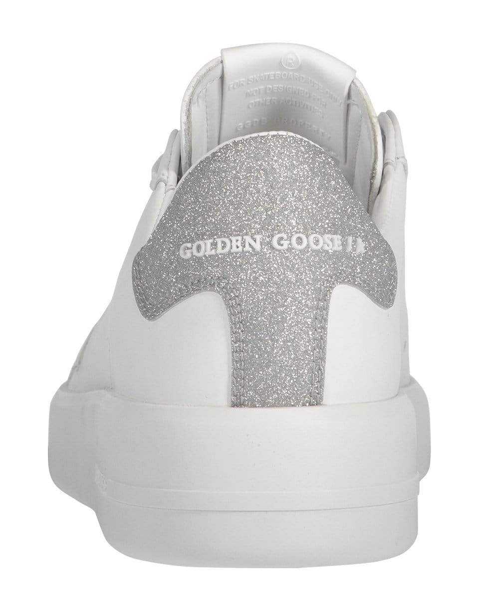 GOLDEN GOOSE-Silver Glitter PURESTAR Sneaker-