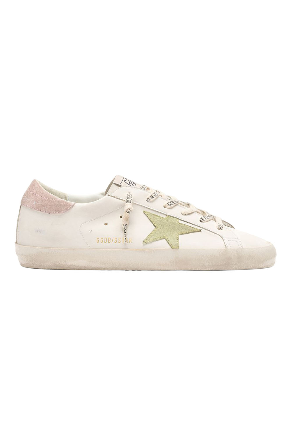 Super Star Sneaker - White Green Pink-WHITE-36-SHOESNEAKER-GOLDEN GOOSE