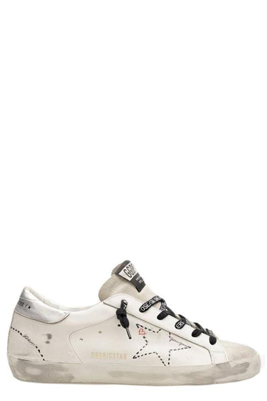 GOLDEN GOOSE-Super-Star Leather Dotted Star Sneaker-