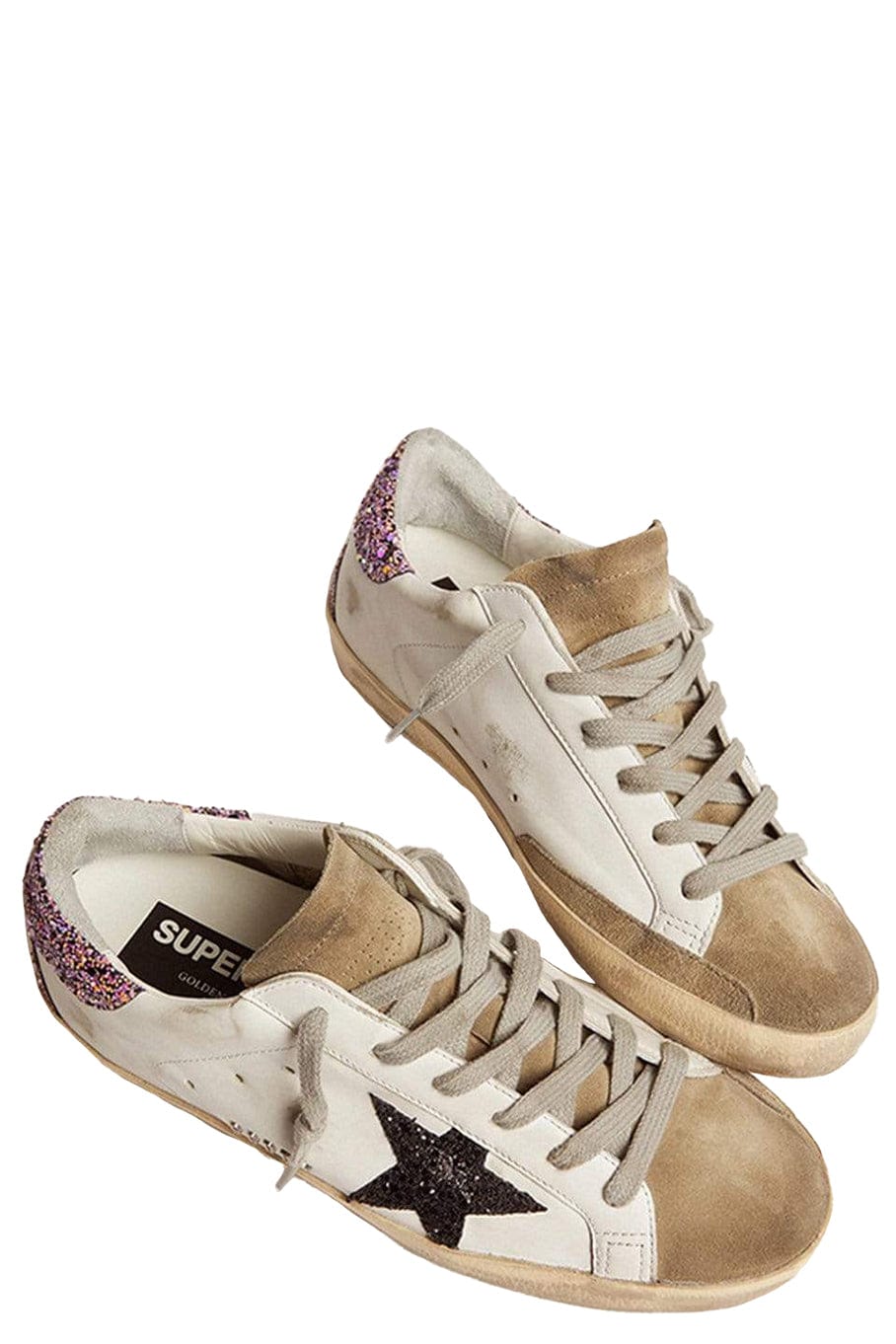 GOLDEN GOOSE-Super-Star Leather Suede Toe Sneaker-